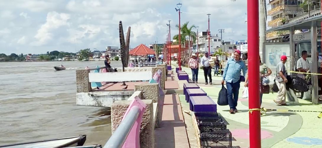 Desciende el nivel del río Coatzacoalcos en Minatitlán