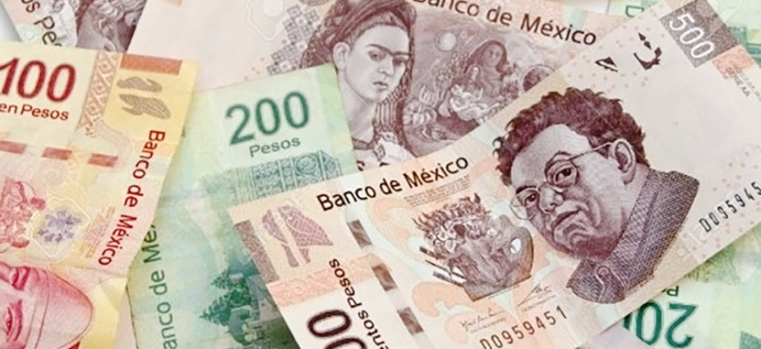 Peso mexicano rompe racha perdedora de 3 semanas