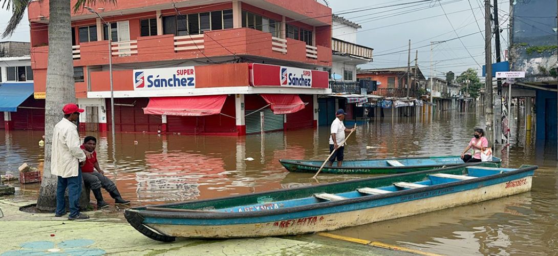 Aún sin desbordarse el río Coatzacoalcos