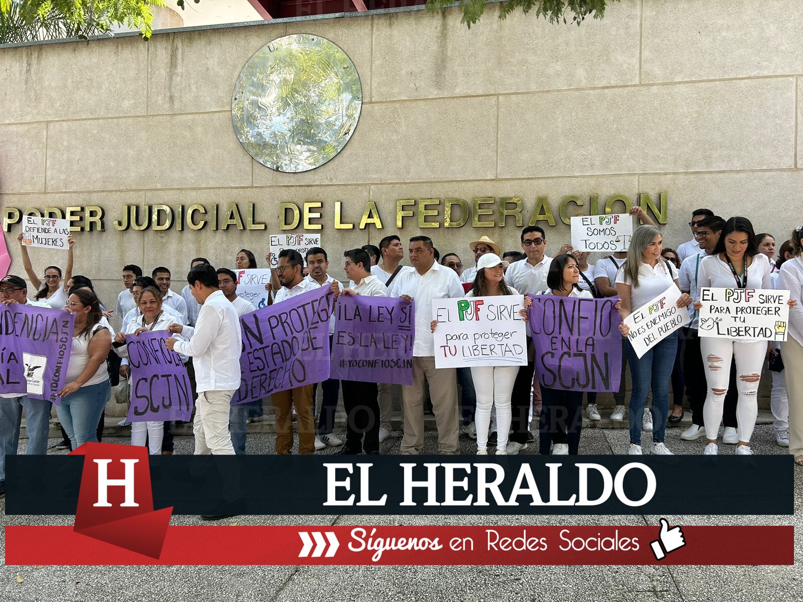 Por recortes marchan empleados del PJF 2