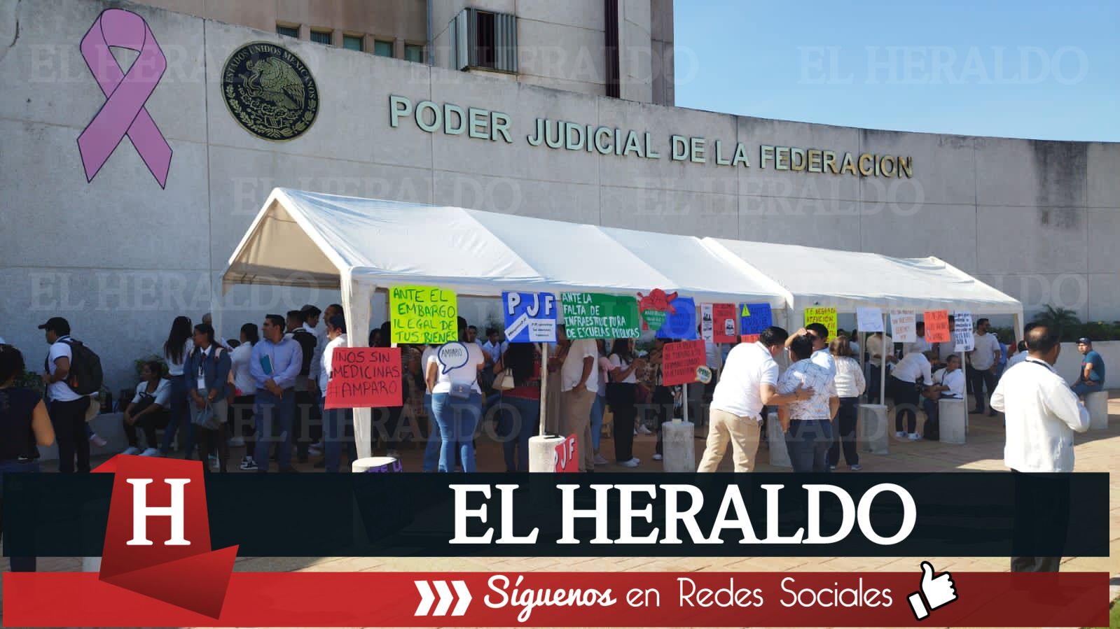 En Coatza detienen labores empleados del PJF