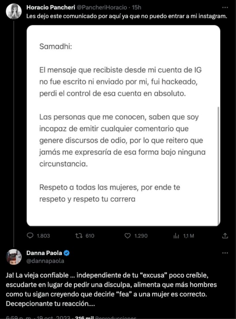 Danna Paola se le va con todo a Horacio Pancheri 3