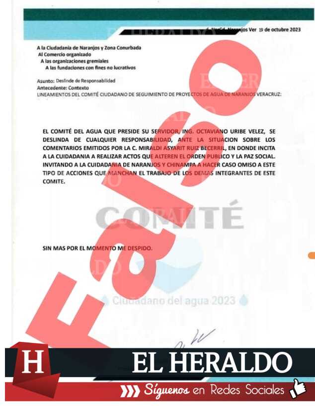 Falsa controversia en Comité del Agua 2 1