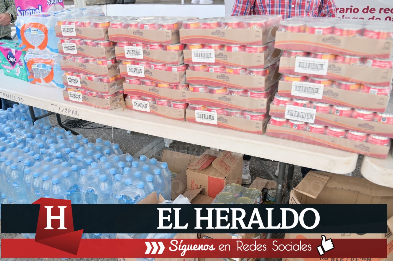 Gobierno de Tuxpan y SEMAR activan 2 centros de acopio de víveres en apoyo a damnificados de Guerrero